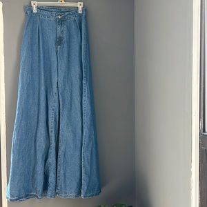 Zip Fly Wide leg jeans